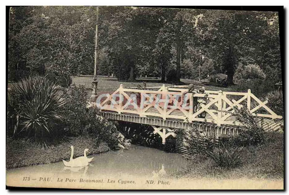 Pau. O Parque Beaumont. Os Cisnes — ND. Fot. n°173 - Frente
