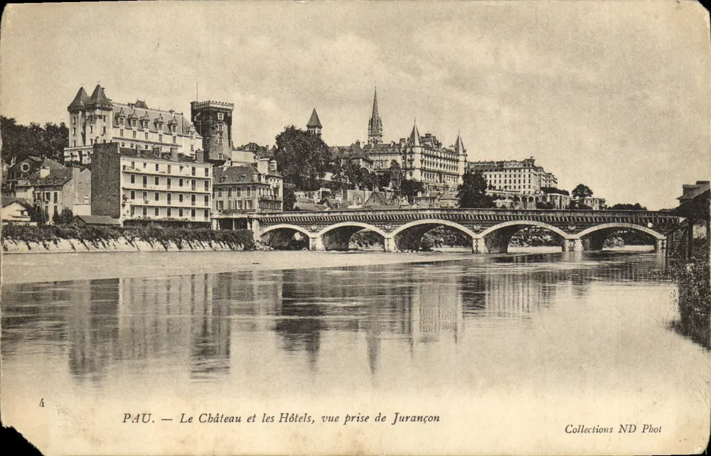Pau — Schloss und Hotels, Aufnahme von Jurançon — Sammlung ND Phot - Vorderseite