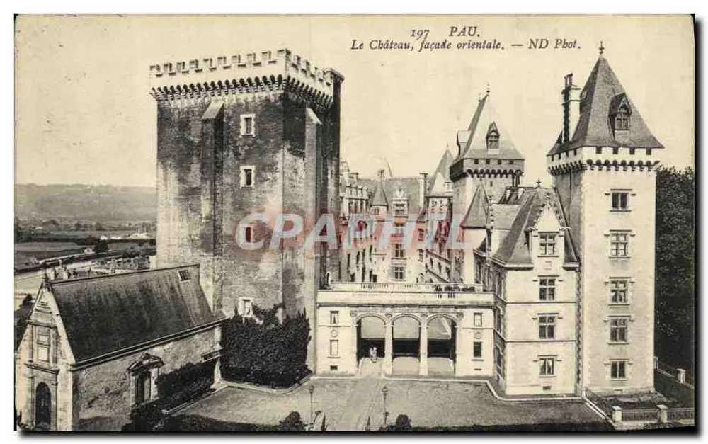 Pau — O Castelo, fachada oriental — ND Fot. - Frente
