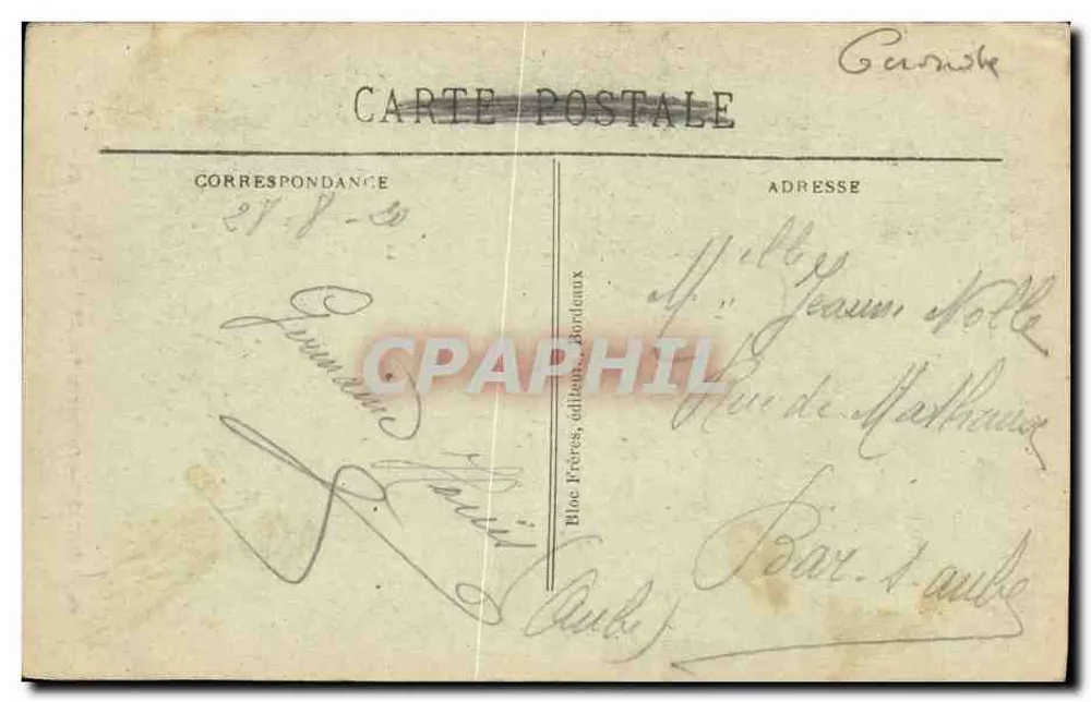 St-Émilion — La Tour du Roi, édifiée sous Louis VIII — Bloe Frères, Bordeaux - BK-359 - Verso
