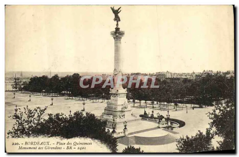 Bordeaux - Place des Quinconces - Monument der Girondinen - BR - 2421 - Vorderseite