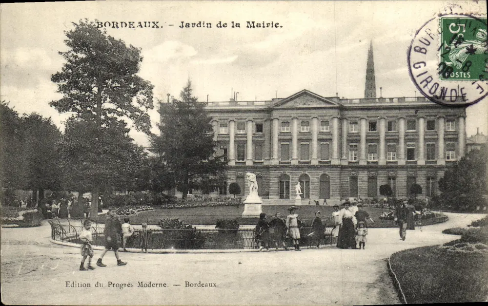 Bordeaux. — Garten der Stadtverwaltung. — Edition du Progrès Moderne. — Bordeaux. - Vorderseite