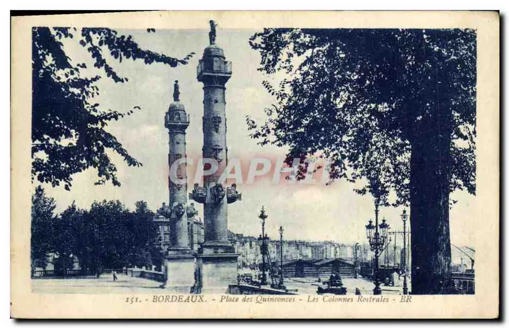 Bordeaux - Place des Quinconces - Les Colonnes Rostrales - BR - Vorderseite