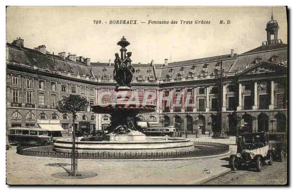 Bordeaux — Fontaine des Trois Grâces — M.D. — n°709 - Vorderseite