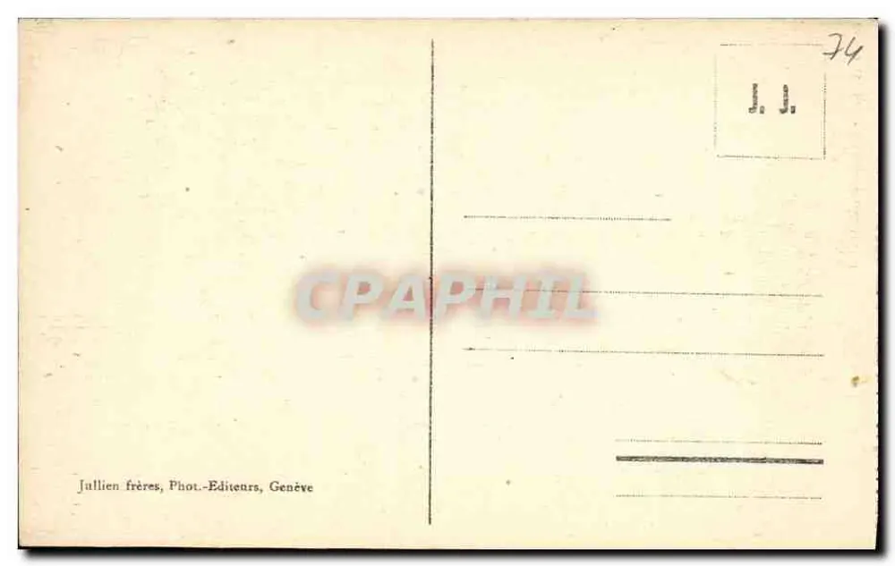 Chamonix — Das Eissee und das Hotel du Montenvers — J.J. 2225 - Rückseite