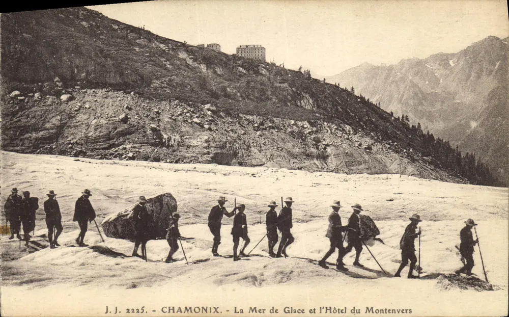 Chamonix — Die Mer de Glace und das Hôtel du Montenvers — J.J. 2225 - Vorderseite