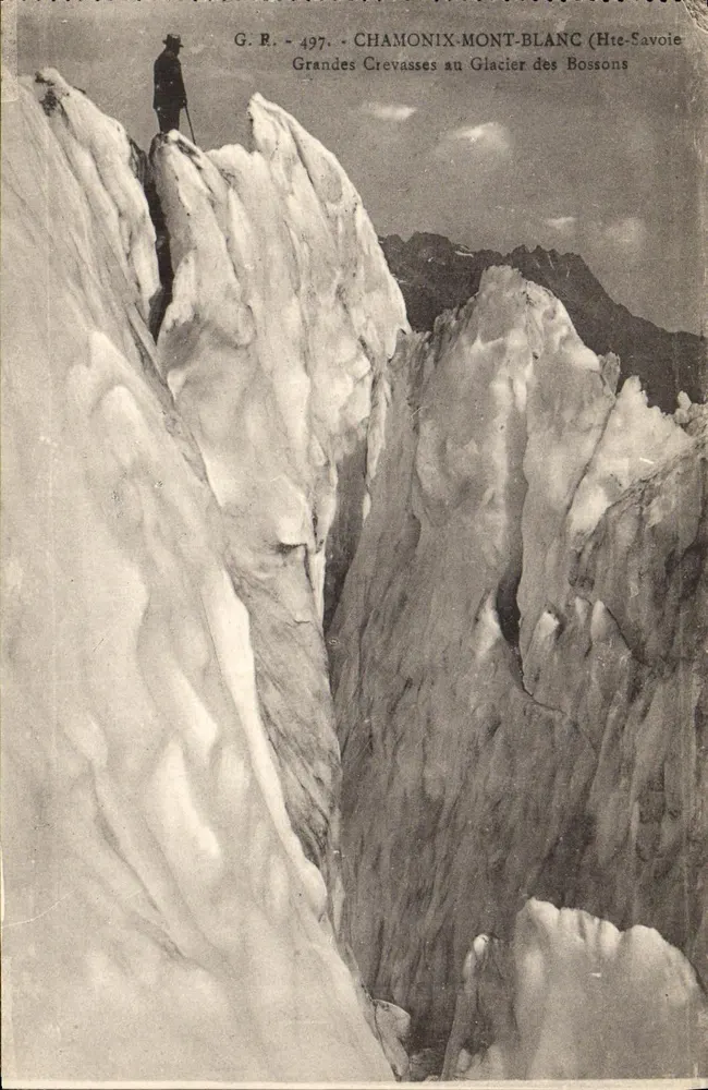 Chamonix-Mont-Blanc — Große Risse am Glacier des Bossons — G.R. 497 - Vorderseite