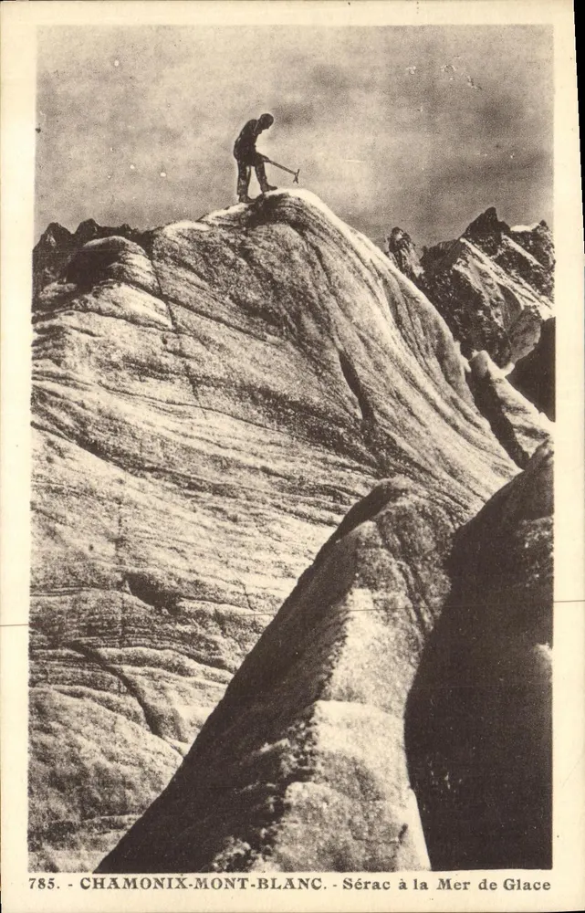 Sérac na Mar de Glace — Chamonix-Mont-Blanc — editor L. Morand, Négève (Alta Saboia) n°785 - Frente