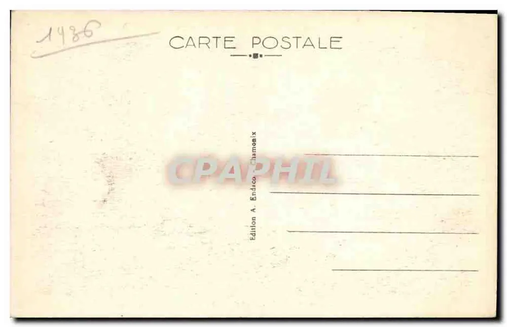 Aufstieg zum MONT-BLANC — Überschreiten einer Schneefurche — Edition A. Endeco-Chumœlix, n° 13524 B - Rückseite