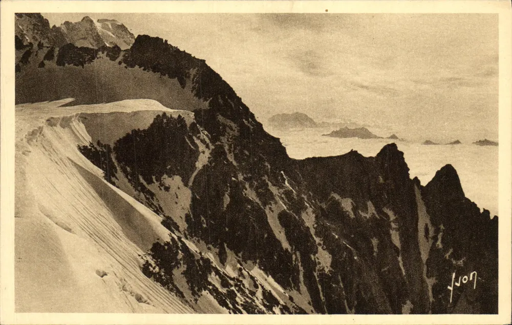 Massif do Mont-Blanc — O col do Géant — Edições de Arte YVON - Frente