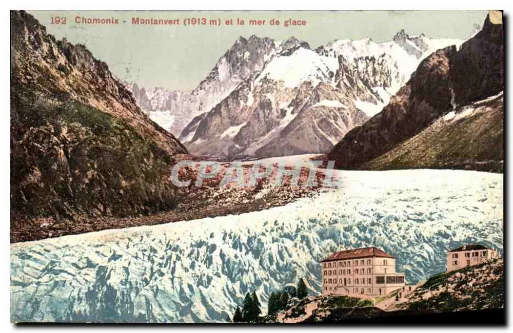 Chamonix - Montanvert (1913 m) e a mer de glace — Edição Photoblor, Zurique - Frente