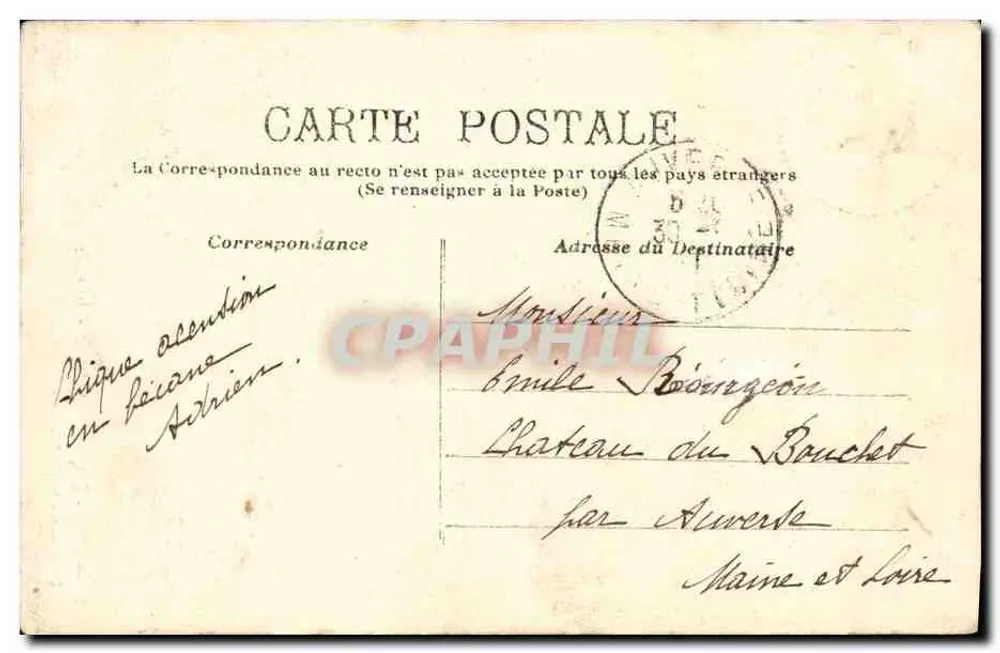 Chamonix — Aiguille du Midi (Alt. 3842 m), la Cascade du Dard — L.F. 2028 - Verso
