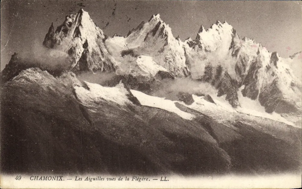 Die Aiguilles von der Flégère aus gesehen — CHAMONIX — LL. n°49 - Vorderseite