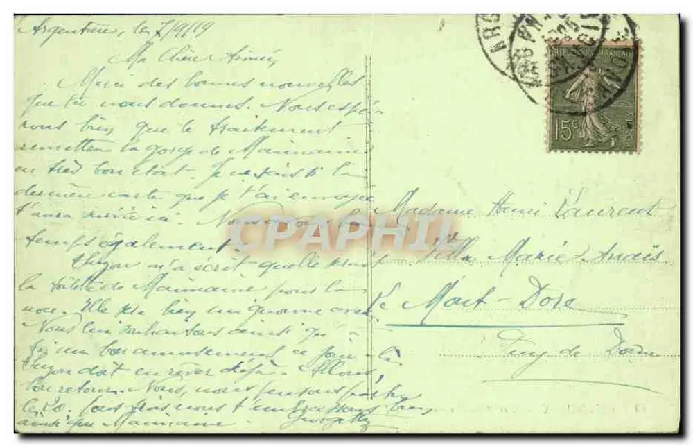 Die Aiguilles von der Flégère aus gesehen — CHAMONIX — LL. n°49 - Rückseite
