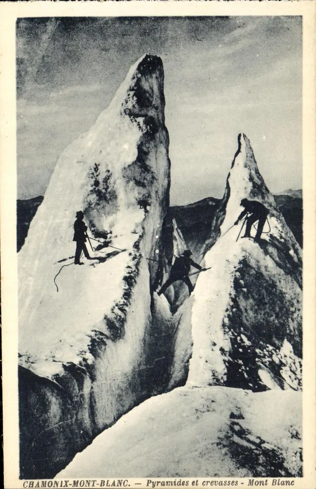 Chamonix-Mont-Blanc — Pyramiden und Risse — Mont Blanc - Vorderseite