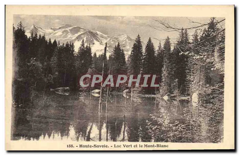 Lac Vert et le Mont-Blanc — Haute-Savoie — L. Morand, phot. (Mégève) - Frente