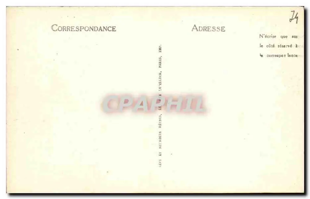 Mont Blanc — Aiguilles du Diable — Verlag: Lévy et Acudorin Réunis, Paris - Rückseite