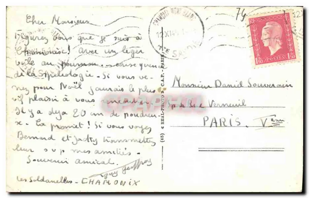 Chamonix-Mont-Blanc — Da Aiguille du Plan à Aiguille du Goûter — editor Cap, n° 399 - Verso