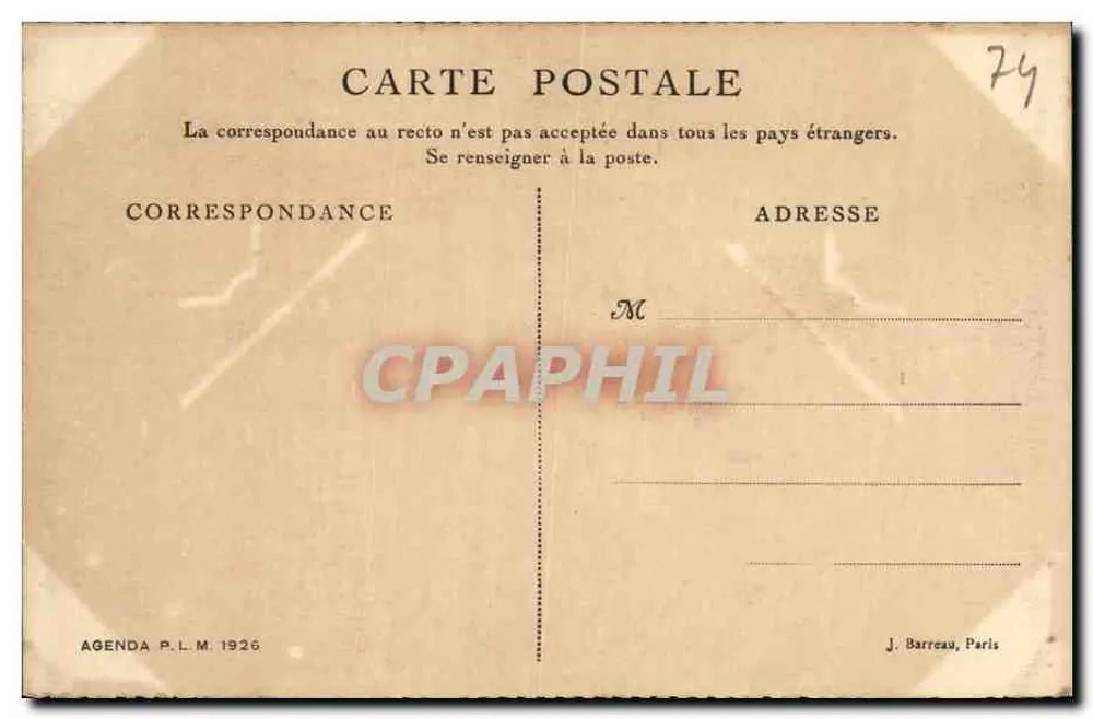 Monte Branco — Traversia de uma crevasse — Agenda P.L.M. 1926 - Verso