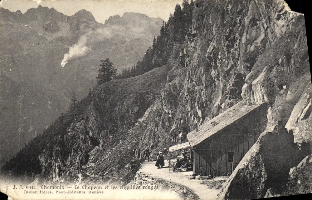 Chamonix — Le Chapeau et les Aiguilles rouges — Julien frères, Phot.-Éditeurs, Genève, n° 6644 - Vorderseite