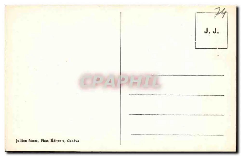 Aiguilles des Charmoz und Blaitière — Chamonix — J.J. 6221 - Rückseite