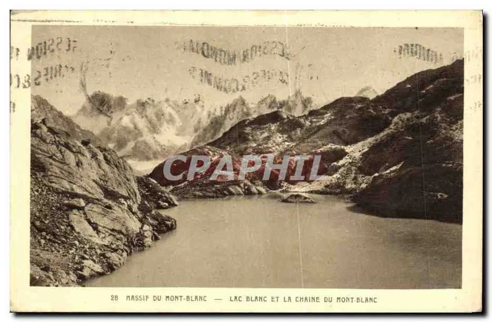 Massif du Mont-Blanc — Lac Blanc und die Mont-Blanc-Kette — Éditions des Galeries, Alpes, Chamonix - Vorderseite
