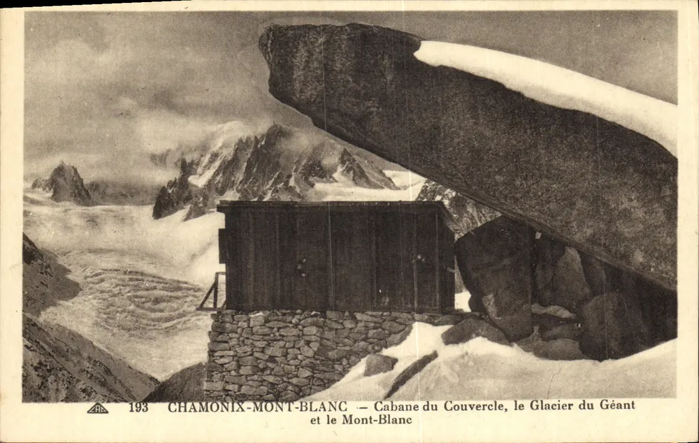 Chamonix-Mont-Blanc — Cabane du Couvercle, der Glacier du Géant und der Mont-Blanc — n° 193 - Vorderseite