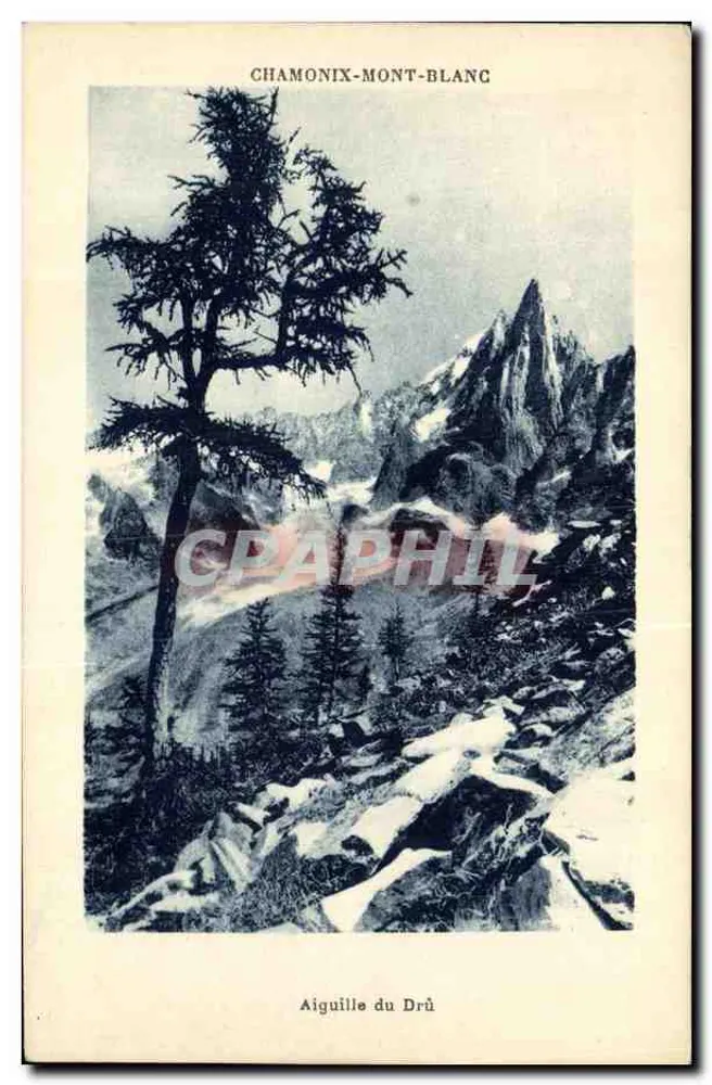 Aiguille do Drû — Chamonix-Mont-Blanc — G. Tarras, fot. edit. - Frente