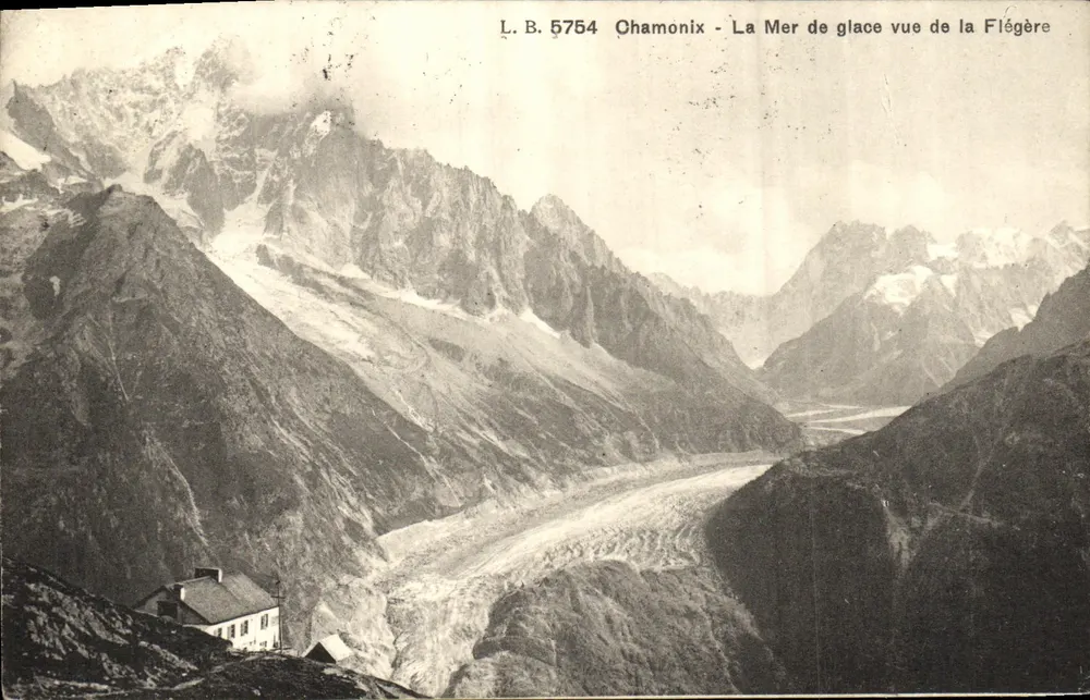 Chamonix - Blick auf das Meer der Gletscher von der Flégère — Éditions Louis Burgy, n° 5754 - Vorderseite