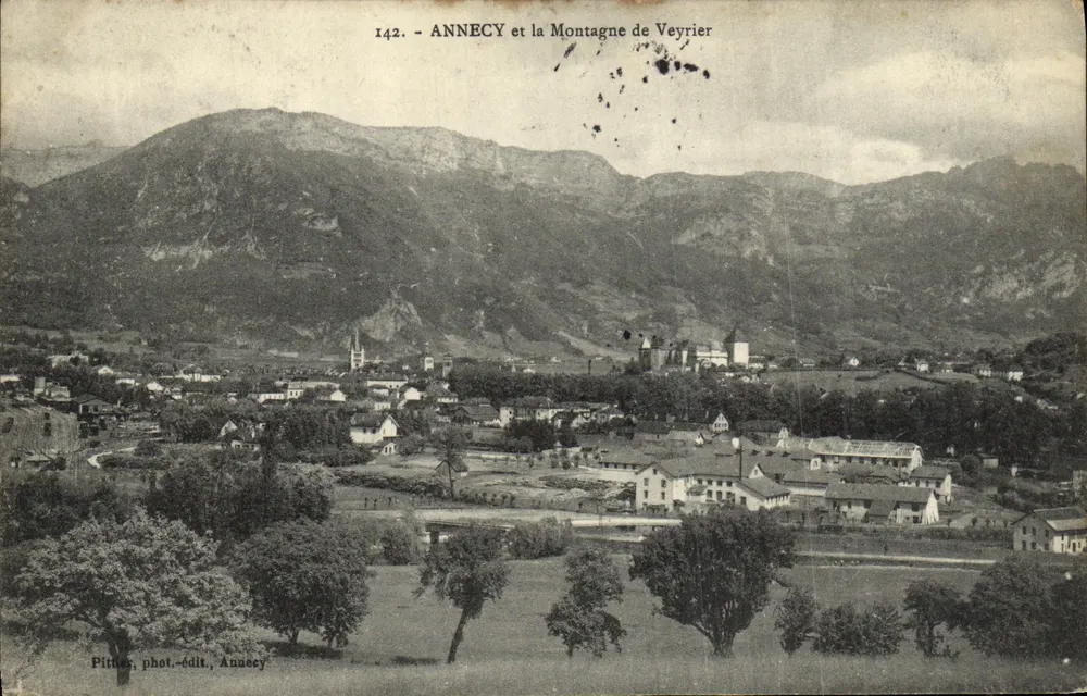 ANNECY und die Montagne de Veyrier — Piltier, phot.-édit., Annecy, n°142 - Vorderseite