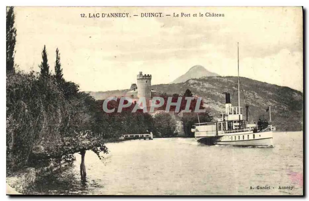 See Annecy — Duingt — Der Hafen und das Schloss — A. Gardet • Annecy - Vorderseite
