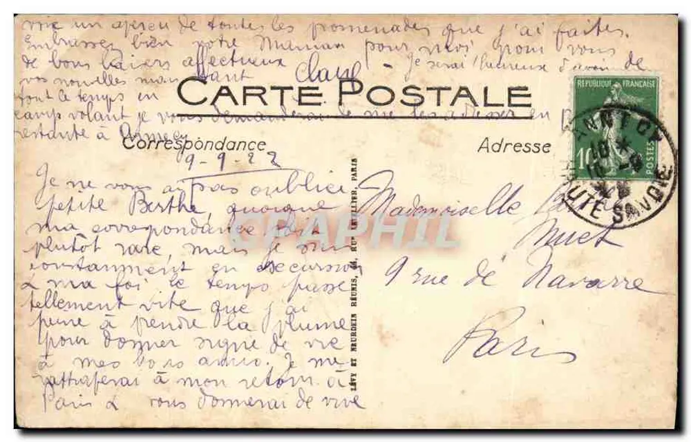 Lago de Annecy — O Castelo — LL — n°167 - Verso