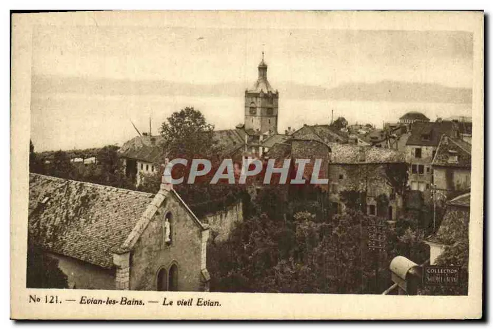 Évian-les-Bains — O Velho Évian — Coleção Soulier Grun, n° 121 - Frente