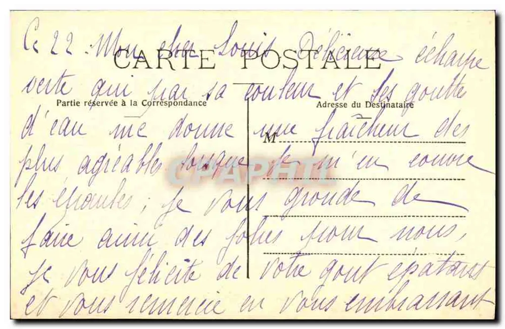 Evian-les-Bains — A Ermitage — Coleção da Fonte Cachat, n° 106 - Verso