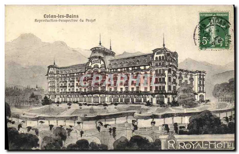 Evolan-les-Bains — Reprodução-Perspectiva do Projeto — E. Rochat - Frente