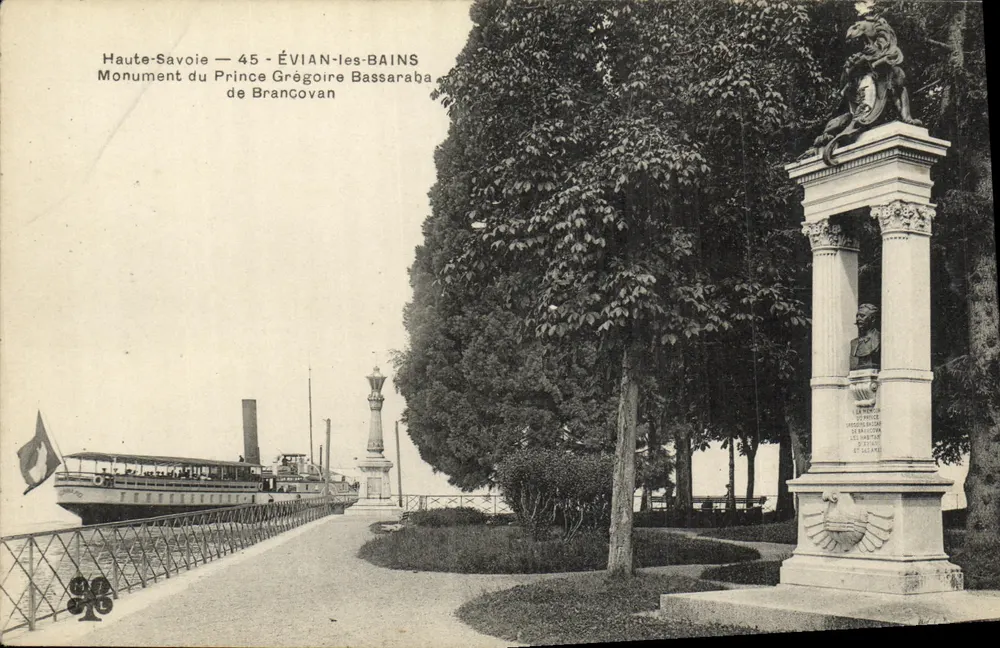 ÉVIAN-LES-BAINS — Denkmal des Prinzen Grégoire Bassaraba — Verleger: Les Éditions de la Poste - Vorderseite