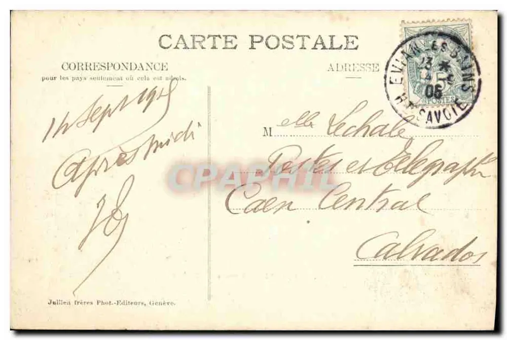 Evian-les-bains — Il Quai — J. J. 2418 - Verso