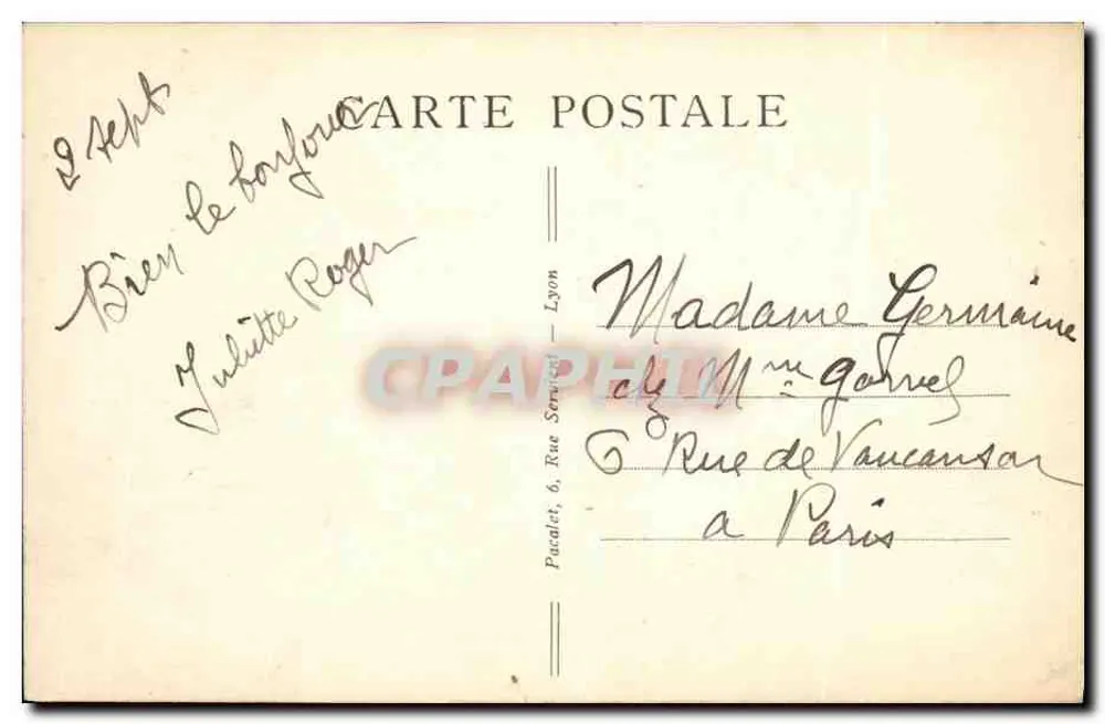 Thonon-les-Bains — A estação — P.L. - Verso