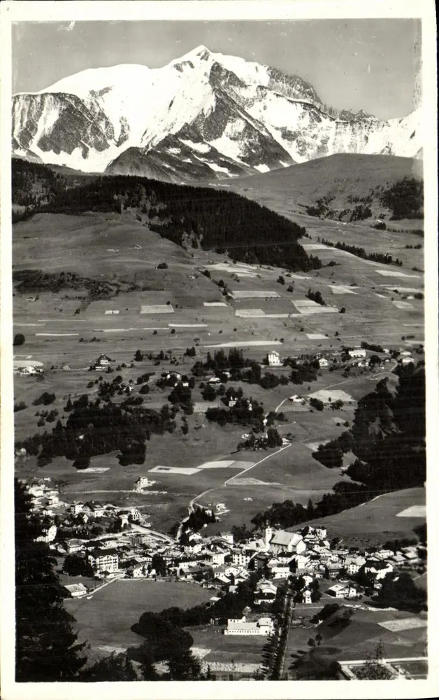 Megève (1113 m.) — Ansicht des Mont Blanc — L. MORAND, Verlag Megève (Haute-Savoie) - Vorderseite