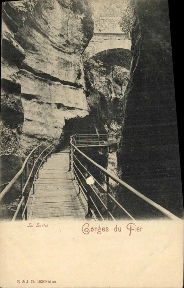 Gorges do Fier — A Saída — R. & J. D. 10289 hina - Frente