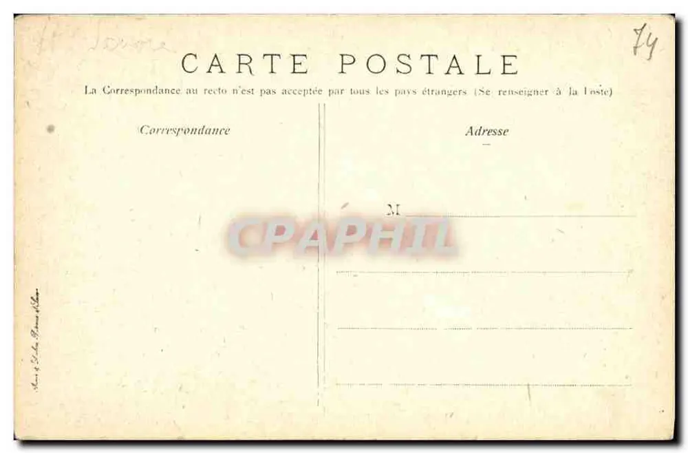 Arredores de Évian — Morzine — Coleção D. & C. Cochin, n° 99 - Verso