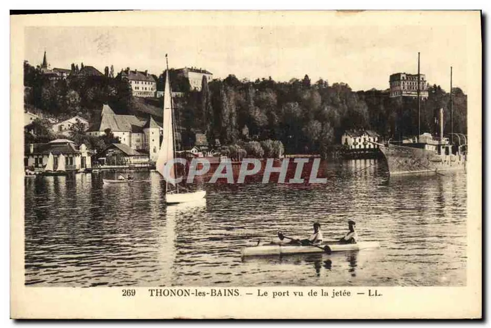 THONON-LES-BAINS — A vista do porto da ponte — LL. n°2669 - Frente