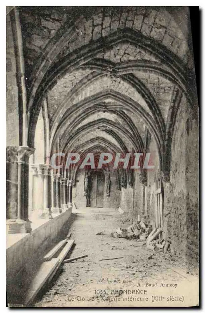 Abondance — Klasztor i galeria wewnętrzna (XIII wiek) — A. Baud, Anneey, nr 1033 - Awers