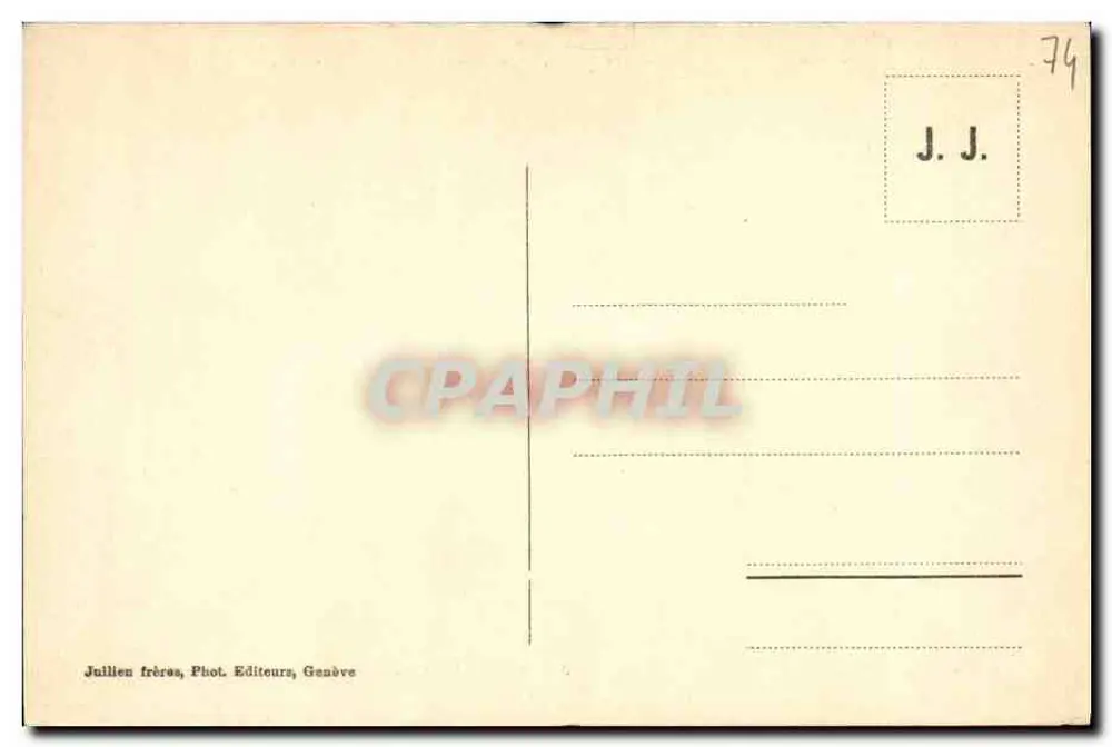 Aiguille du Gouter — Dôme du Gouter — Mont-Blanc — Aiguille de Bionnassay — Tramway du Mont-Blanc — J.J. 8976 - Rückseite