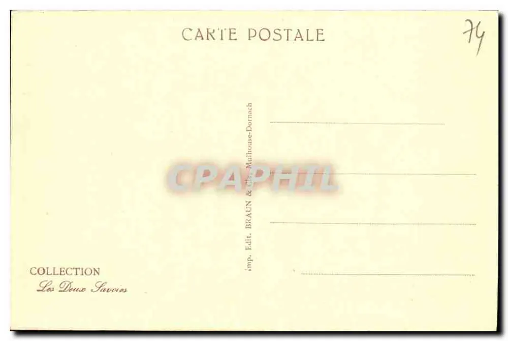A Vale de Valloroyne — vista panorâmica — editor Braun & Cie, Mulhouse-Dornach, n° 12144 - Verso