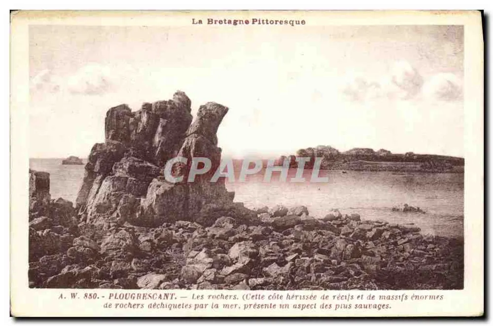 PLOUGRESCANT — Les rochers — A. W. 880 - Voorkant