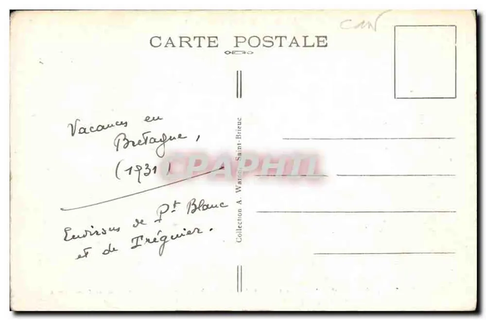 PLOUGRESCANT — Les rochers — A. W. 880 - Achterkant