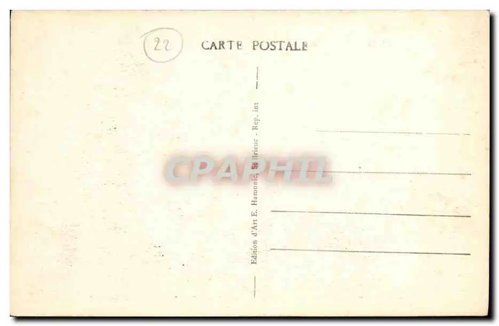 PLOUGRESCANT — Die merkwürdigen Felsen von Portz Caff — Edition E. Harmonic - St-Briouic - Rückseite