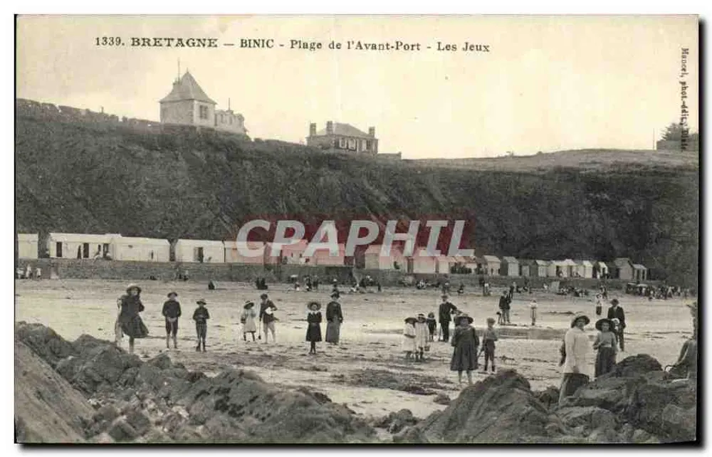 Binic - Strand des Avant-Ports - Die Spiele — Bruneel, photo. publ. Binic - Vorderseite