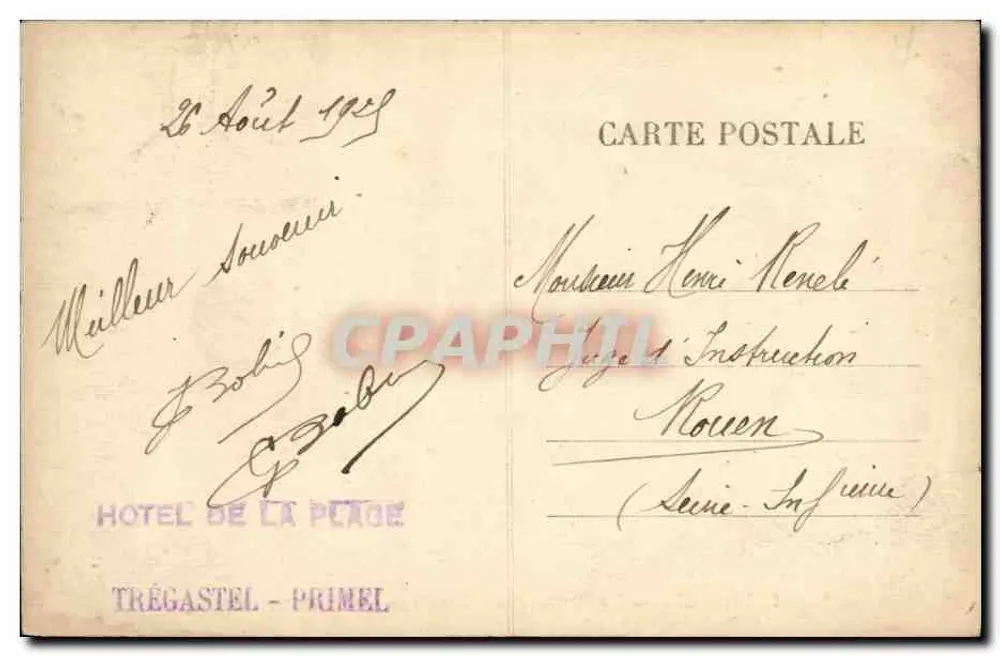 Primel — A fenda — Ed. Veuve Savidan, Bazar - Verso